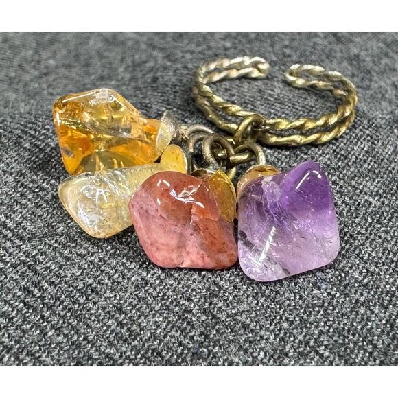 Vintage Ring with Dangling Natural Stones - Picture 7 of 7